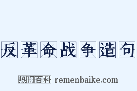 反革命战争造句是什么意思的图片